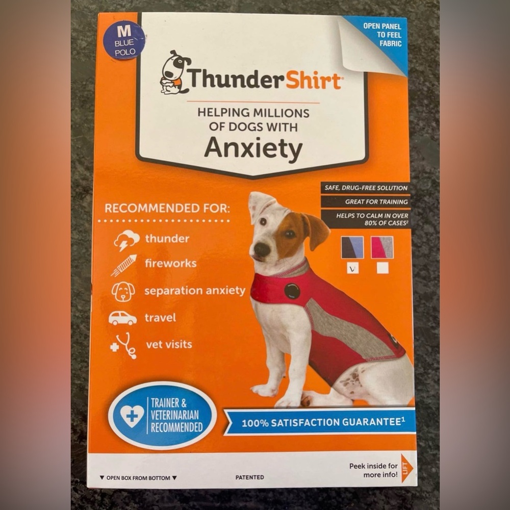 ThunderShirt Dog Anxiety Polo Vest - Blue